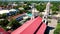 Iloilo City, Philippines - Aerial of Jaro Metropolitan Cathedral, and its famous belfry. Also known as National