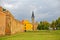 Ilok Castle old buildings and wall in northern east Croatia