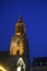 Iluminated Tower of Kilians Church in Heilbronn during Blue Hour.