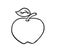 ilustration of apple fruit coloring for kid