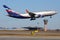 Ilyushin IL-96-300 rotating at Sheremetyevo international airport.