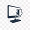 iMac vector icon isolated on transparent background, iMac trans