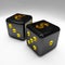 image 3d of dice with dollar and euro