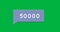 Image of 50 000 notifications on green background