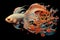 Image of abstract fantasy of betta fish, Pet, Animals, Illustration, Generative AI