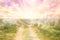 Image of abstract path to heaven or sky. seeing the light concept or way to freedom.
