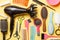 Image accessories of hairdresser, hair dryer, combs