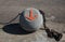 Image of anchor on a concrete ball with chains