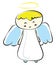 Image of angel, vector or color illustration