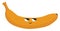Image of angry banana, vector or color illustration