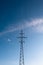 A image of asian electrical power grid and blue sky.