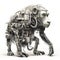 Image of baboon monkey that is a futuristic machine of the future world. Wildlife Animals. Illustration, Generative AI