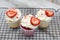 Image of batch of homemade, strawberry cupcakes