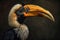 Image of beautiful hornbill head. Wild Animals. illustration. Generative AI