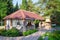 Image of the beautiful pergola among trees