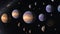 An Image Of A Beautifully Elegant View Of Planets And Their Moonss AI Generative