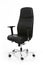 Image of a black leather office chair isolated on white