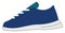 Image of blue boot - running shoe, vector or color illustration