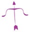 Image of bow and arrow, vector or color illustration