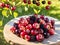 image of a bunch of cherries blackberries and appl