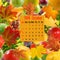 image of calendar october 2019 on fruit background