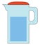Image of carafe of water - water jug, vector or color illustration