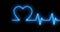 Image of cardiograph over black background