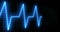 Image of cardiograph over black background