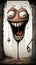 an image of a cartoon character with a creepy look on it\\\'s face and a light bulb hanging from it\\\'s mouth