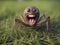image of cartoon Jumping spider smiling like human mouth feature.