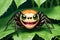 image of cartoon Jumping spider smiling like human mouth feature.