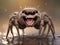 image of cartoon Jumping spider smiling like human mouth feature.