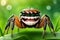 image of cartoon Jumping spider smiling like human mouth feature.