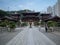 Image of the Chi Lin Nunnery in Hong Kong a large budhist complex, rebuilt in the 90s