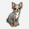 image of chihuahua cartoon sticker vector art 2d image generative AI