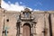 Image of church in Cusco city. Colonial, catholic church. Big building.