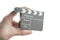 Image of clapper board hand