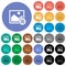 Image color palette round flat multi colored icons