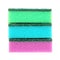 Image of colored sponges isolated close up / cleaners, detergents, household cleaning sponge for cleaning / cleaning sponge with