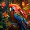 Image of colorful macaw parrot. Birds. Wildlife Animals