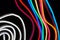 Image of colorful wavy neon lines