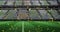 Image of confetti falling over empty sports stadium