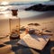 Image created from AI, beautiful love concept Romantic, love letter, lovely glass jar