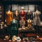 Image created from AI, Image of a clothing store. Shop and display clothes