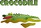 Image of a crocodile with text