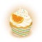 Image of cupcake with cream and orange