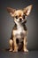 Image of cute chihuahua dog on clean background. Pet. Animals.