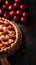 Image Decadent delight Delicious Bakewell Tart against a dark backdrop