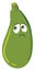 Image of dejected zucchini, vector or color illustration