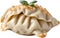 an image of Delicious-looking Pierogi food. Ai-generated.